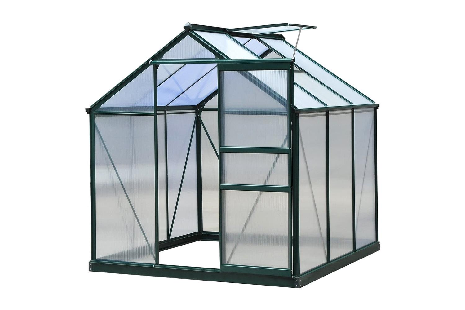 Monstershop 26627 - Greenhouse 6ft X 6ft (green) With Base &