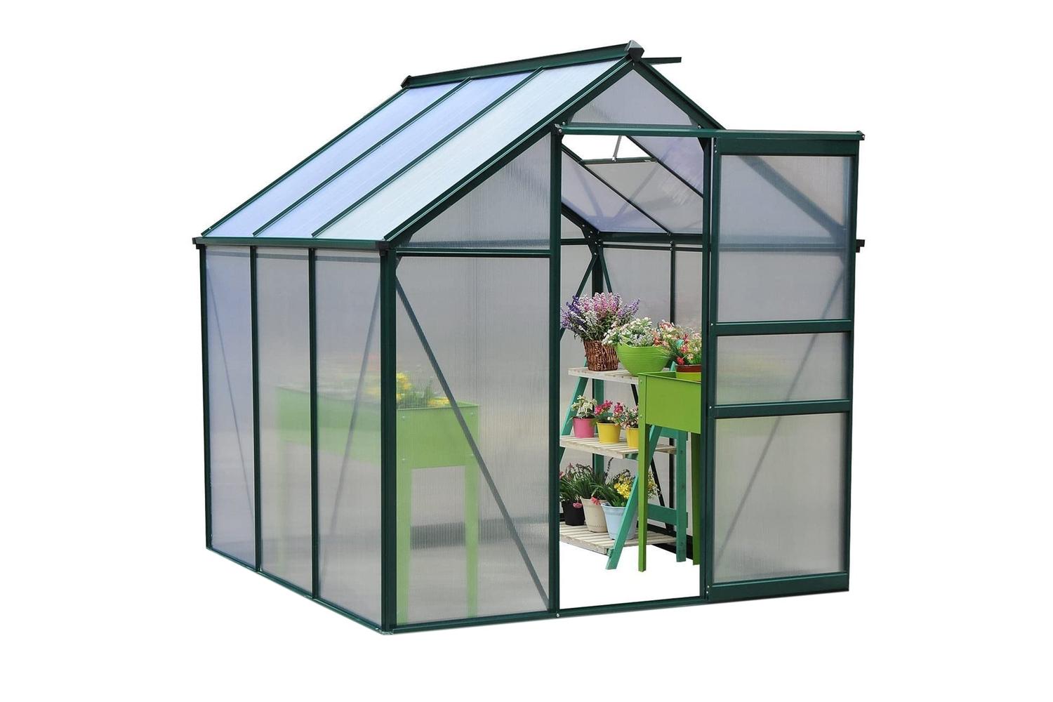 Monstershop 26542 - Greenhouse Polycarbonate 6ft X 6ft (gree