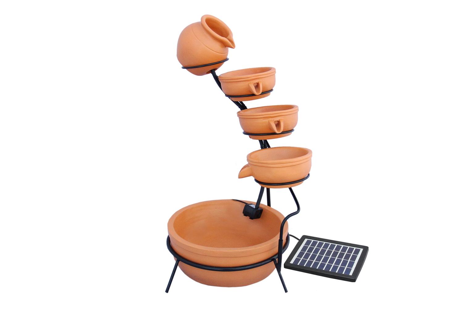 Monstershop 27603 - Terracotta 4 Tier Spilling Bowls Water F