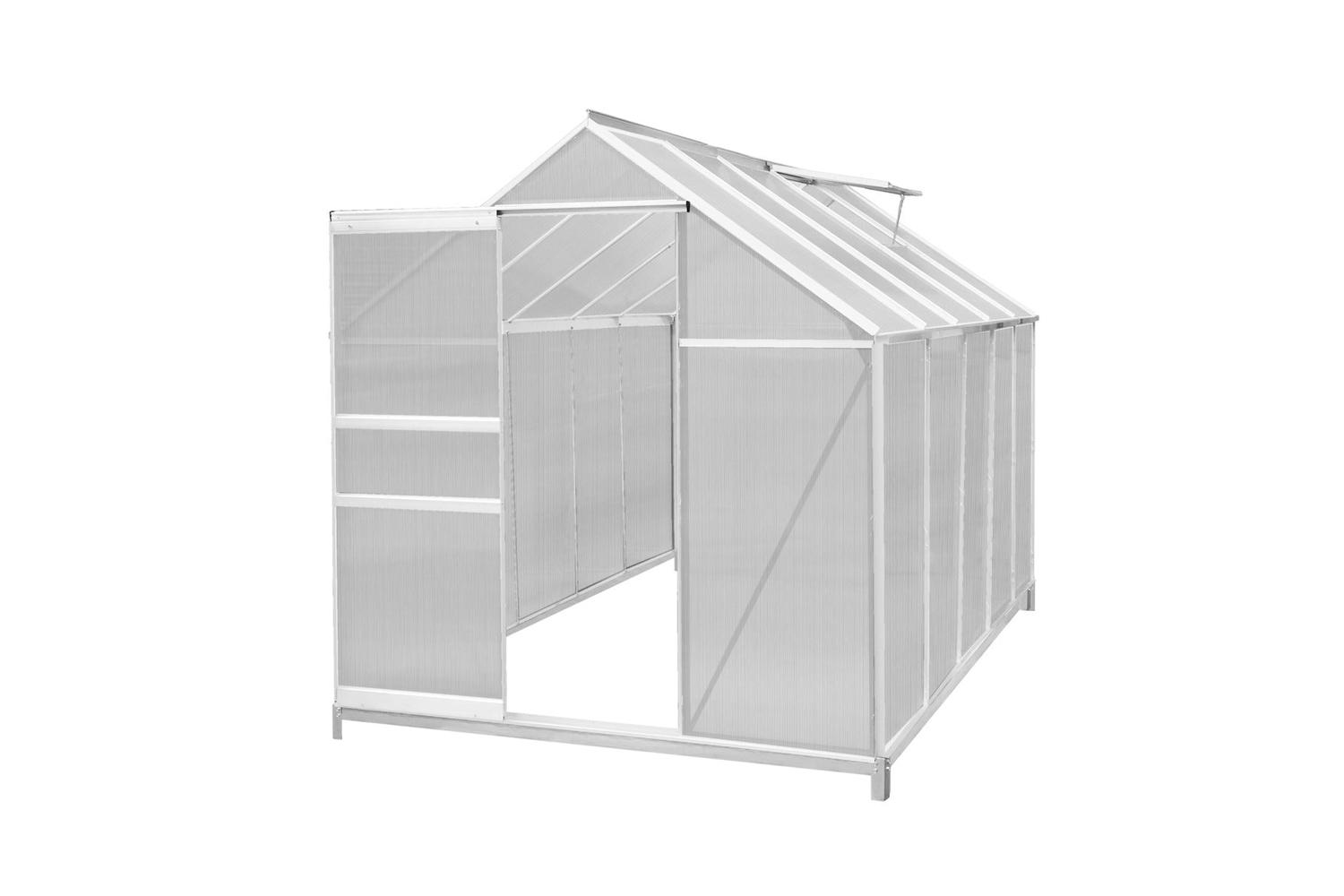 Monstershop 213473 - Polycarbonate Greenhouse 6ft X 10ft Wit