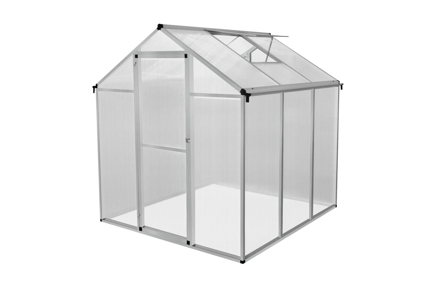Monstershop 210619 - Polycarbonate Greenhouse 6ft X 6ft S