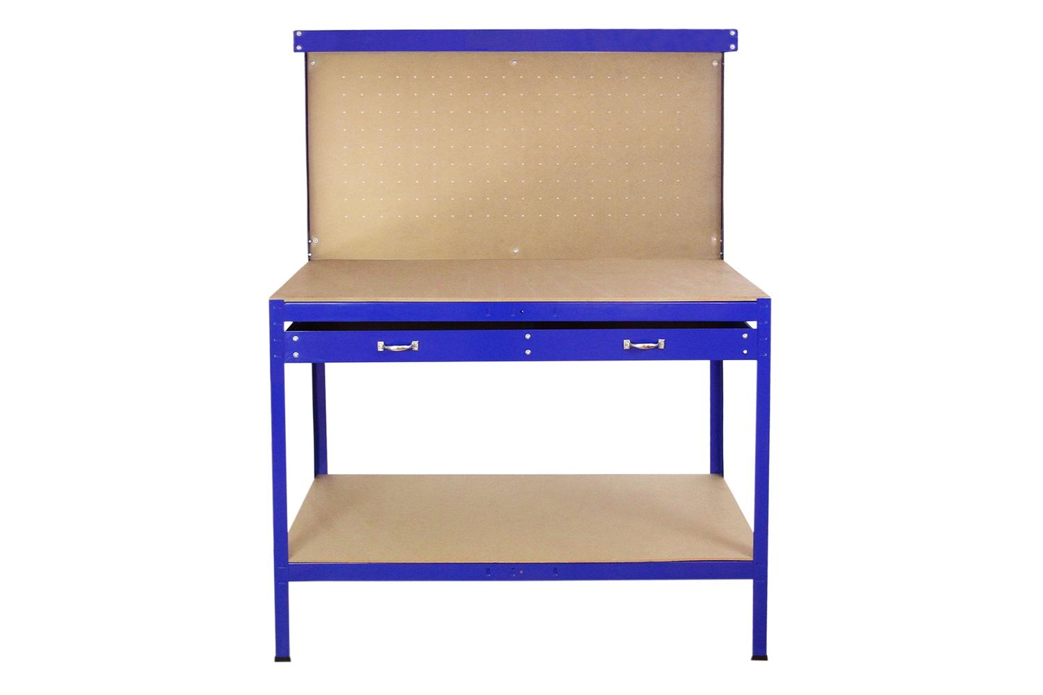 Monstershop 26463 - Workbench With Pegboard And Drawer In Bl