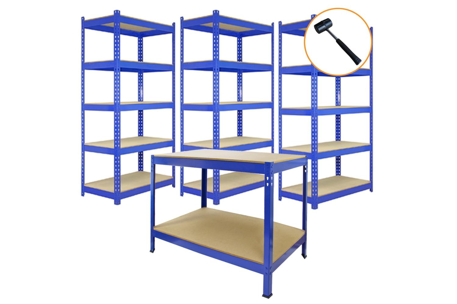 Monstershop 3 x Q-Rax Warehouse shelves | 120cm