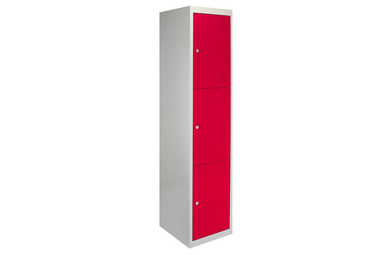 Monstershop 23980 - Metal Storage Lockers - Three Doors Flat