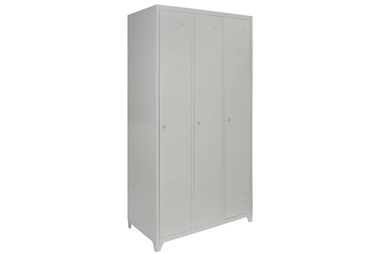 Monstershop 23467 - Metal Storage Lockers - Three Doors Grey