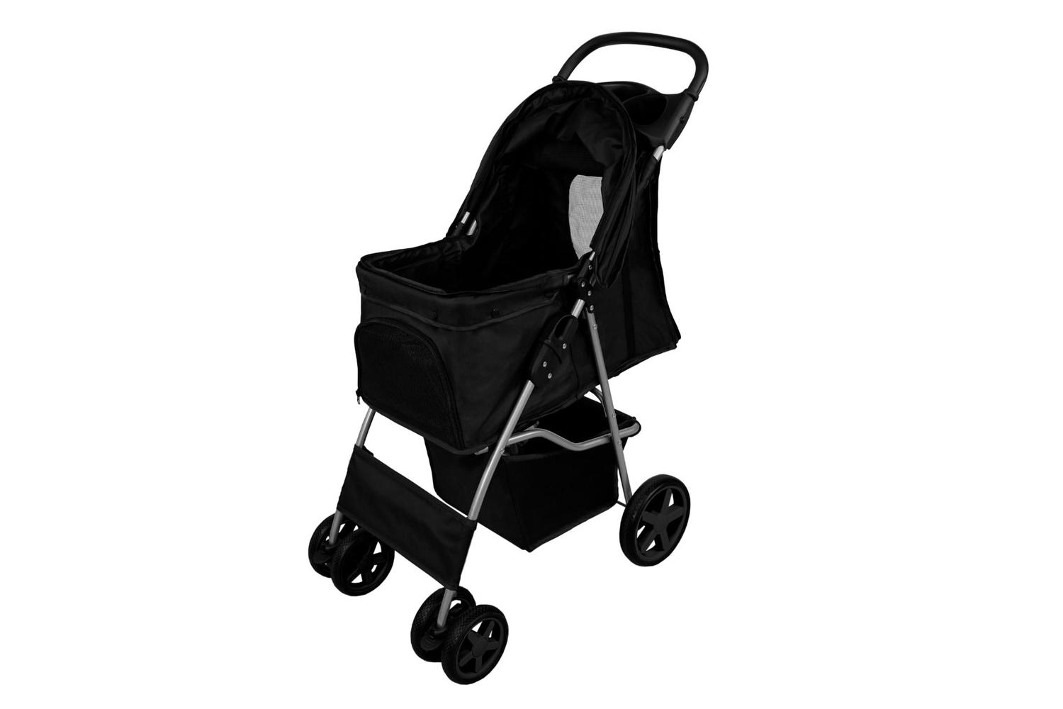 Monstershop 211882 - Pet Stroller With Rain Cover  Black