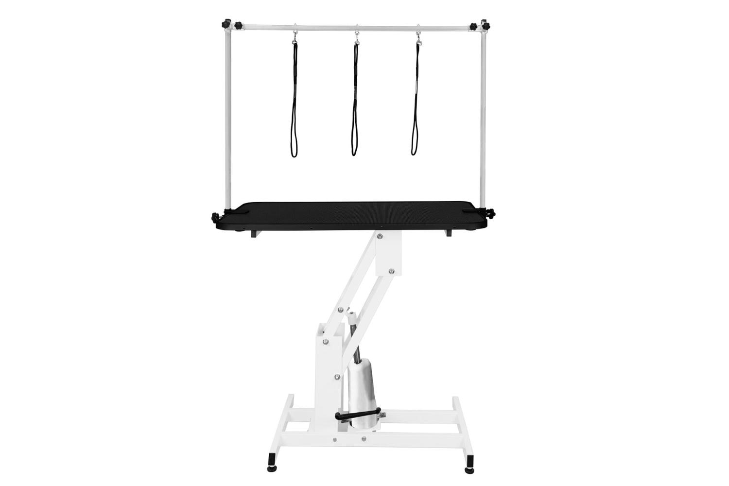 Monstershop 212306 - White Hydraulic Grooming Table - Black 