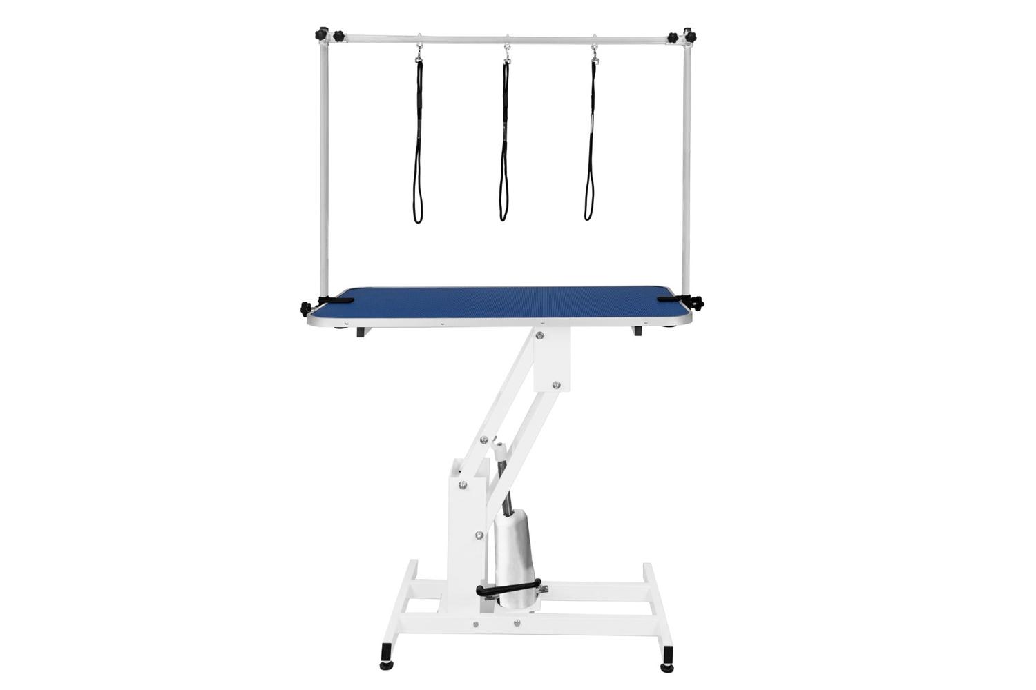 Monstershop 212303 - White Hydraulic Grooming Table - Blue T