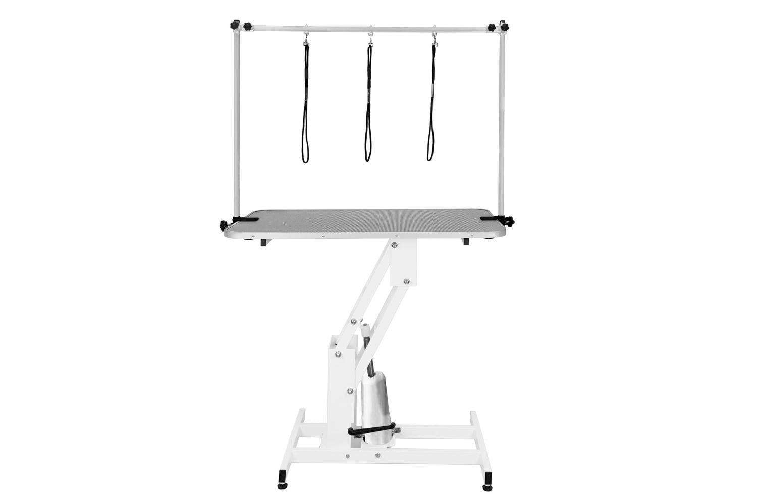 Monstershop 212305 - White Hydraulic Grooming Table - Grey T