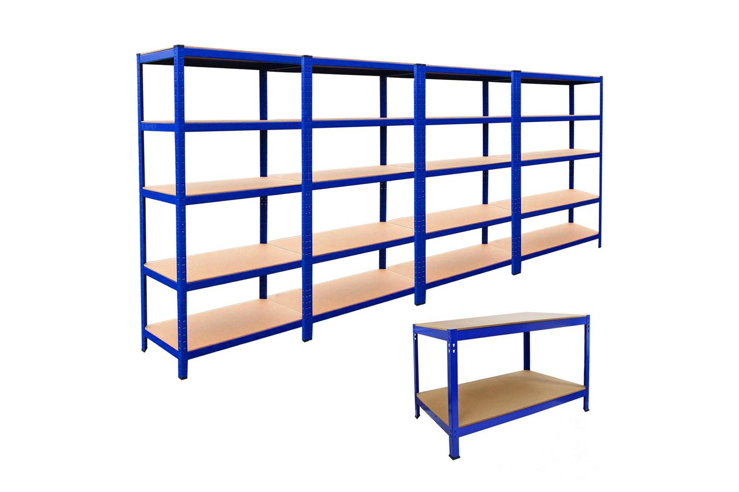 Monstershop 4 x T-Rax Racks & Workbench | Blue