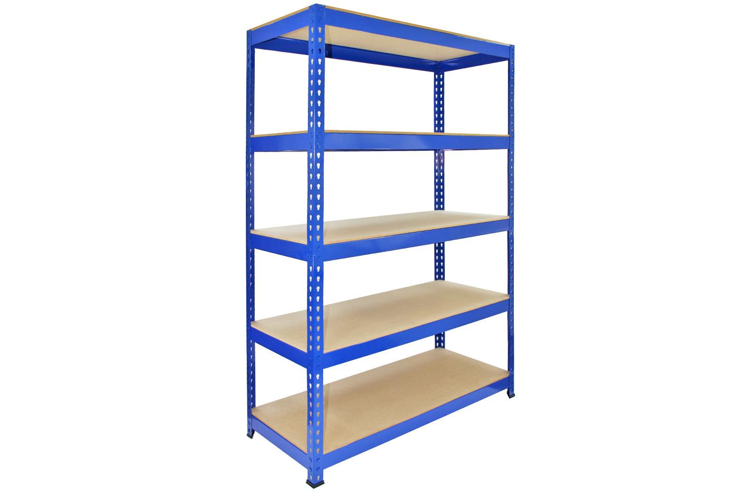Monstershop 5 x Q Rax Warehouse Shelving Units | Blue