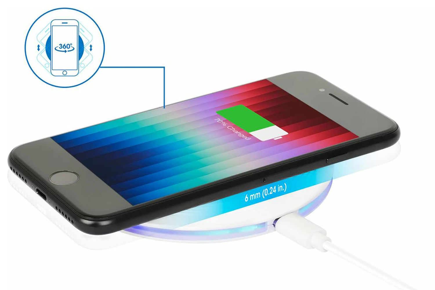 Manhattan 15W Fast Wireless Charging Pad | White