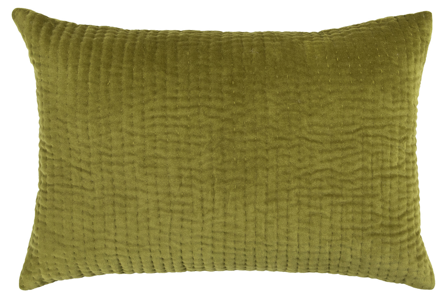 Haze Feather Rich Cushion | Olive | 40 x 60 cm