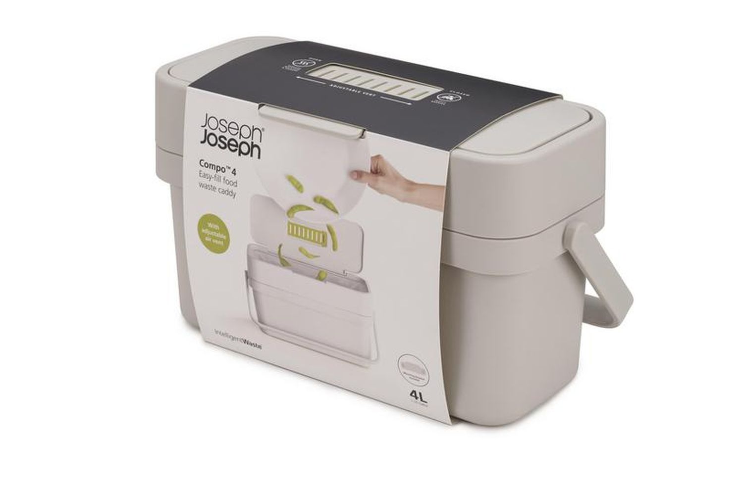 Joseph Joseph | Compo 4L Food Waste Caddy | Stone