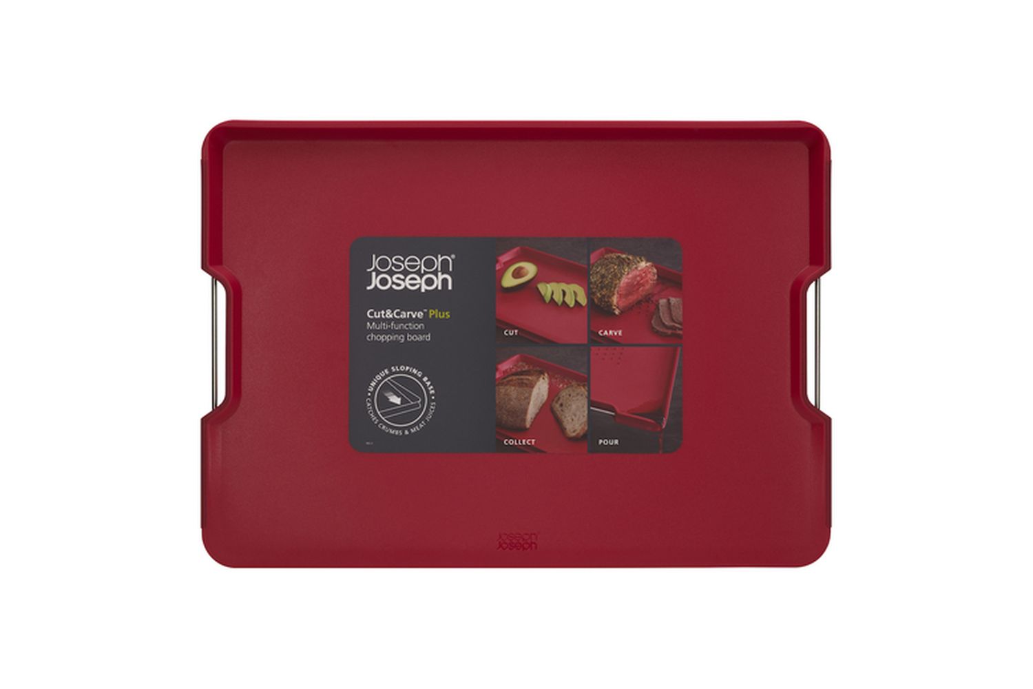 Joseph Joseph | Cut & Carve Multi-function Large Chopping Board | Red
