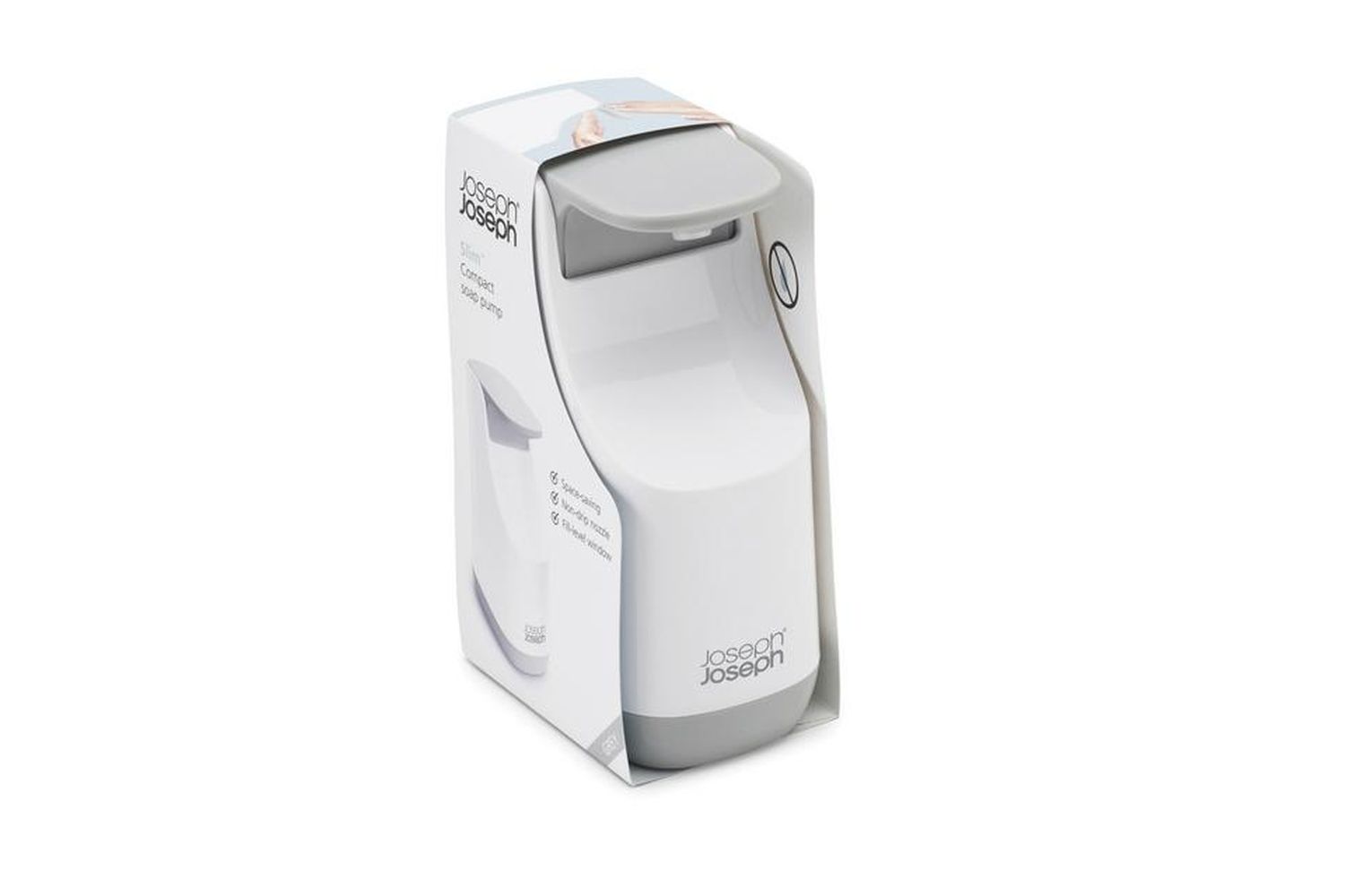 Joseph Joseph | Slim Compact Soap Dispenser | Grey/White