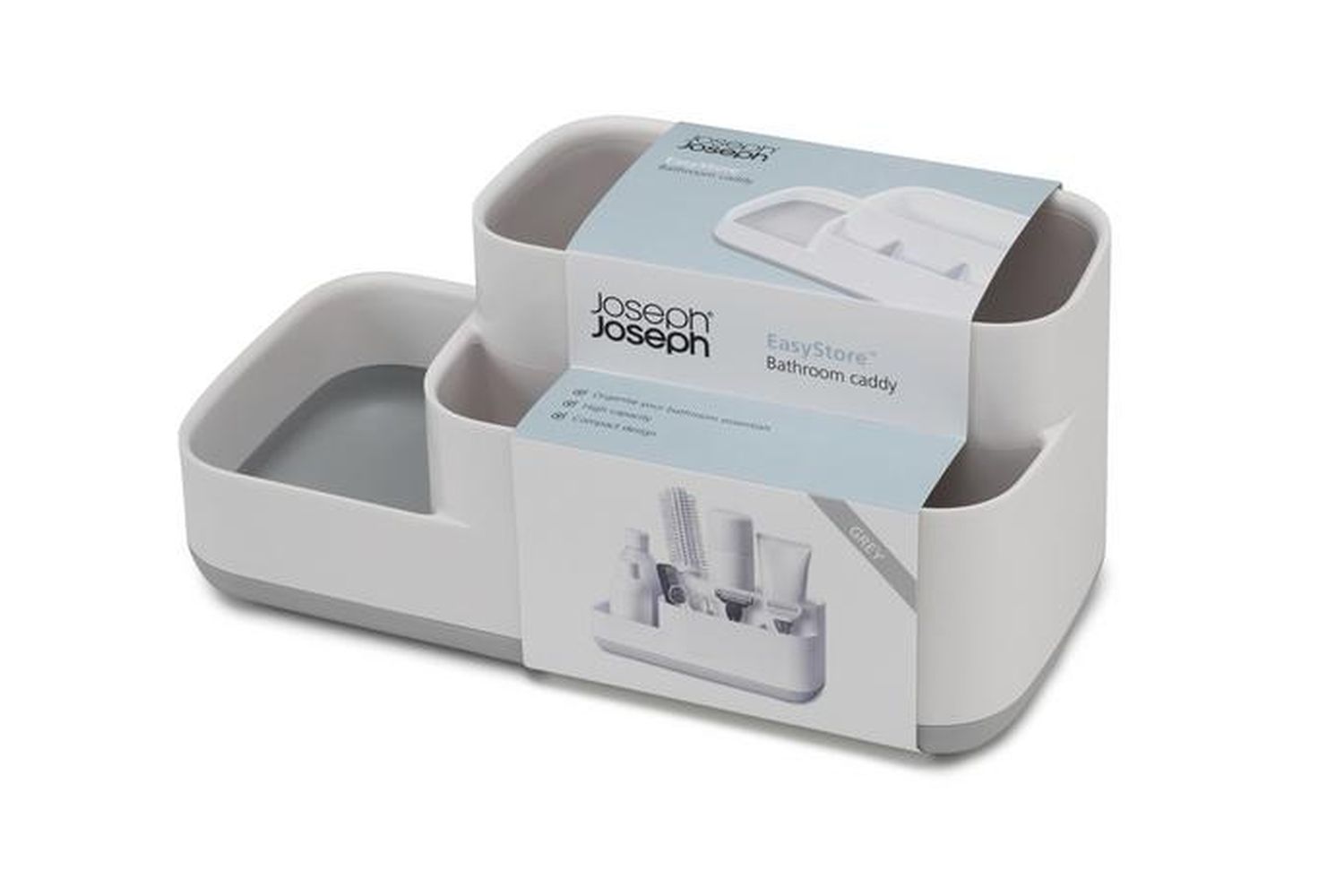 Joseph Joseph | Compact Bathroom Caddy | Grey/White