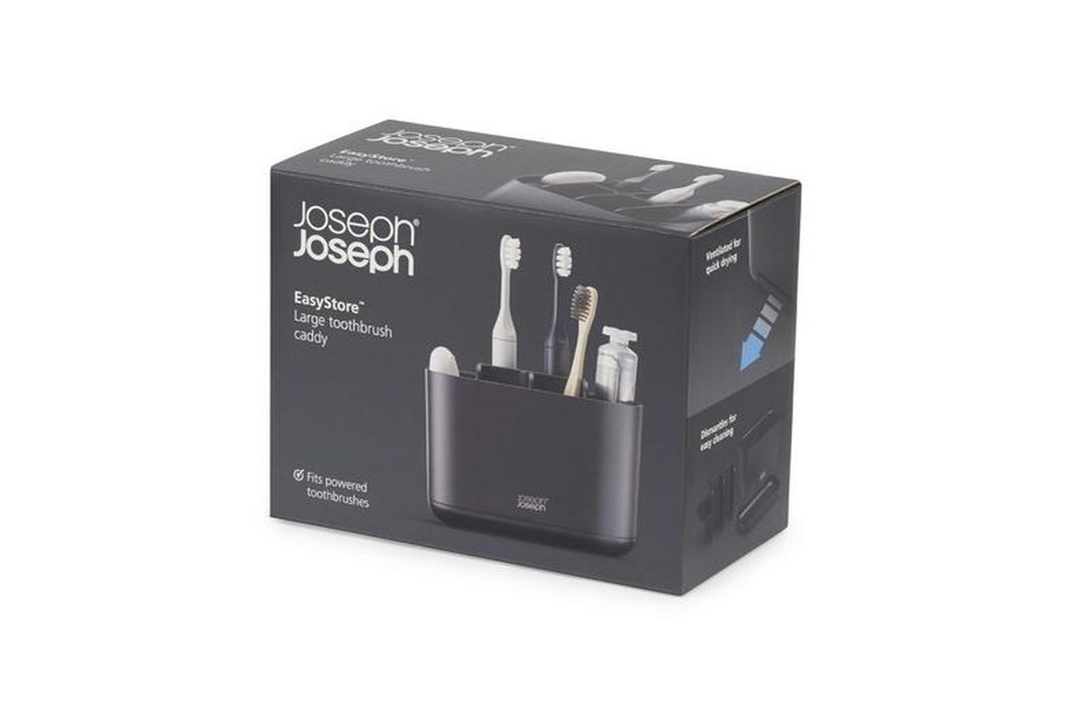 Joseph Joseph | Large Toothbrush Caddy | Black