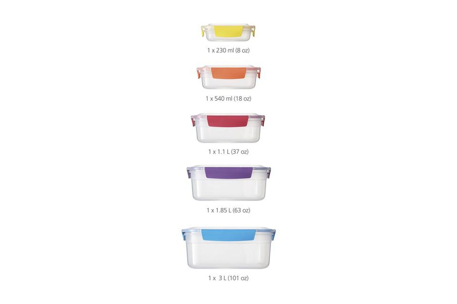 Joseph Joseph | Nest 5-piece Food Storage Set | Multicolour