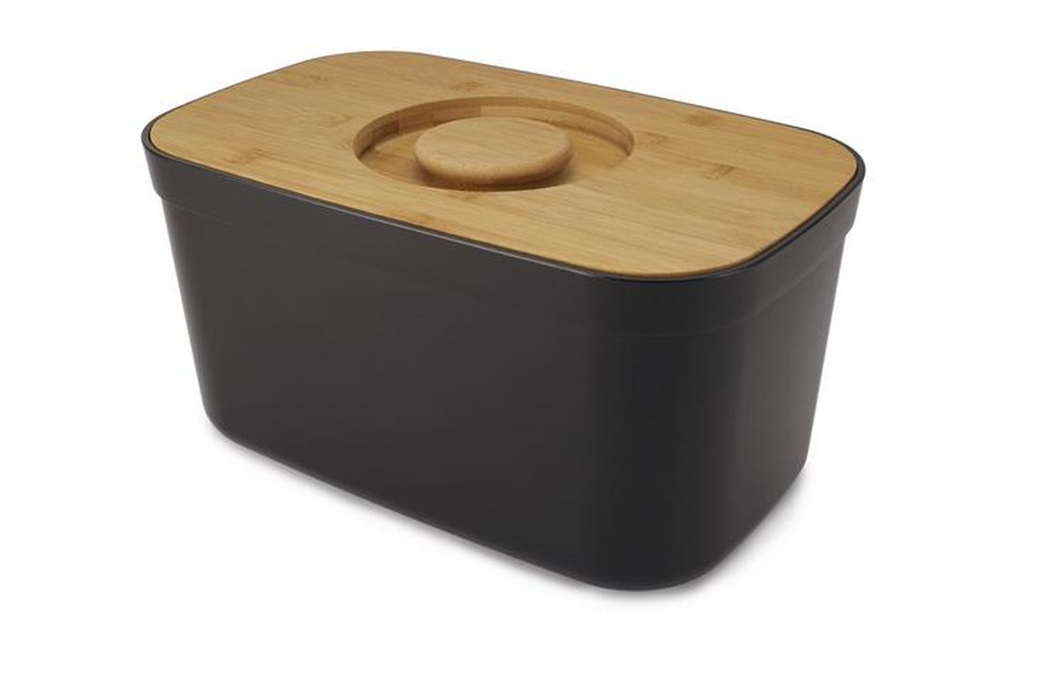 Joseph Joseph | Bread Bin with Bamboo Cutting Board Lid | Black