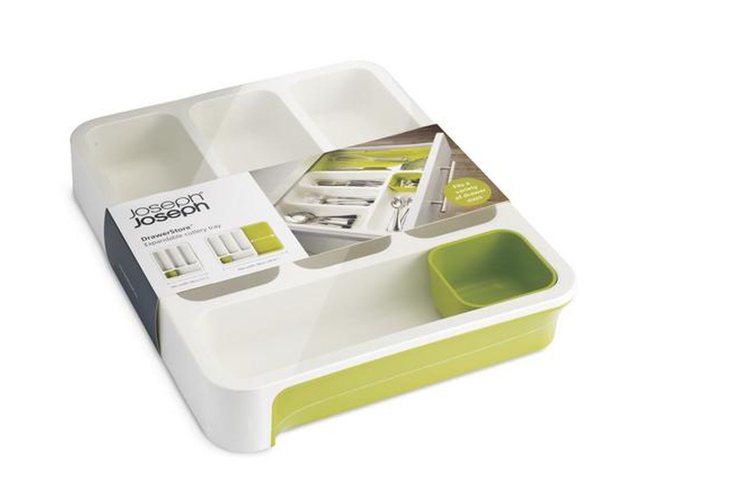 Joseph Joseph | Drawerstore Cutlery Tray | White/Green