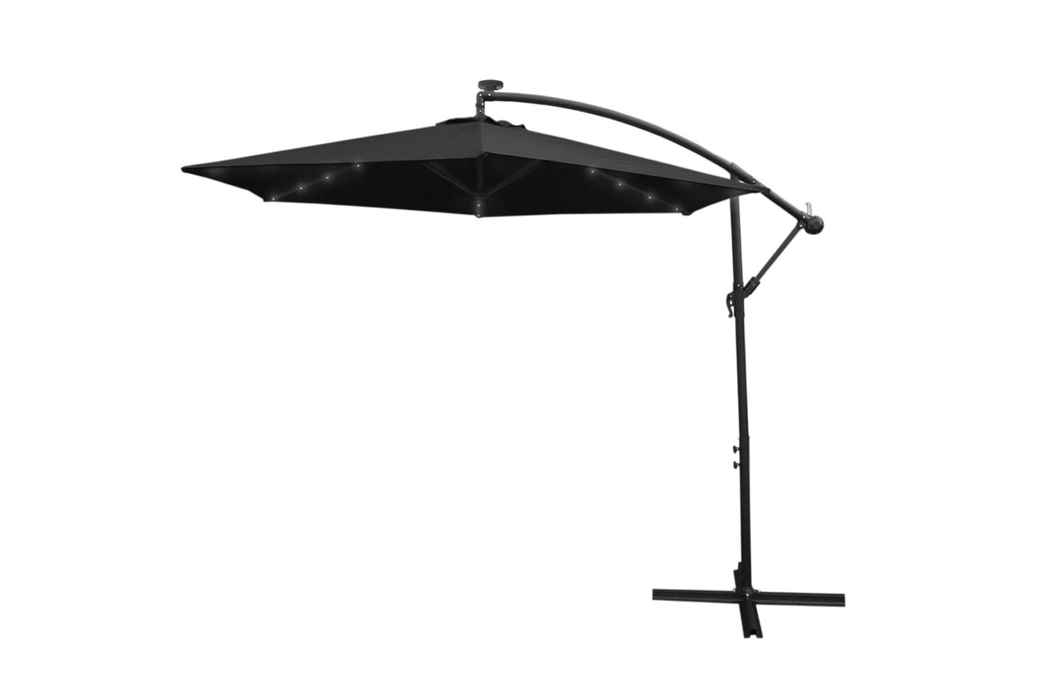 Monstershop LED Cantilever Parasol | Black