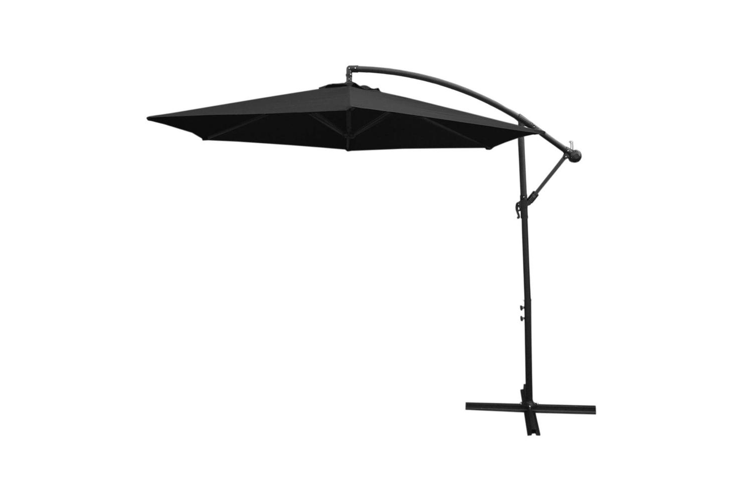 Monstershop Cantilever Parasol & Square Base | Black