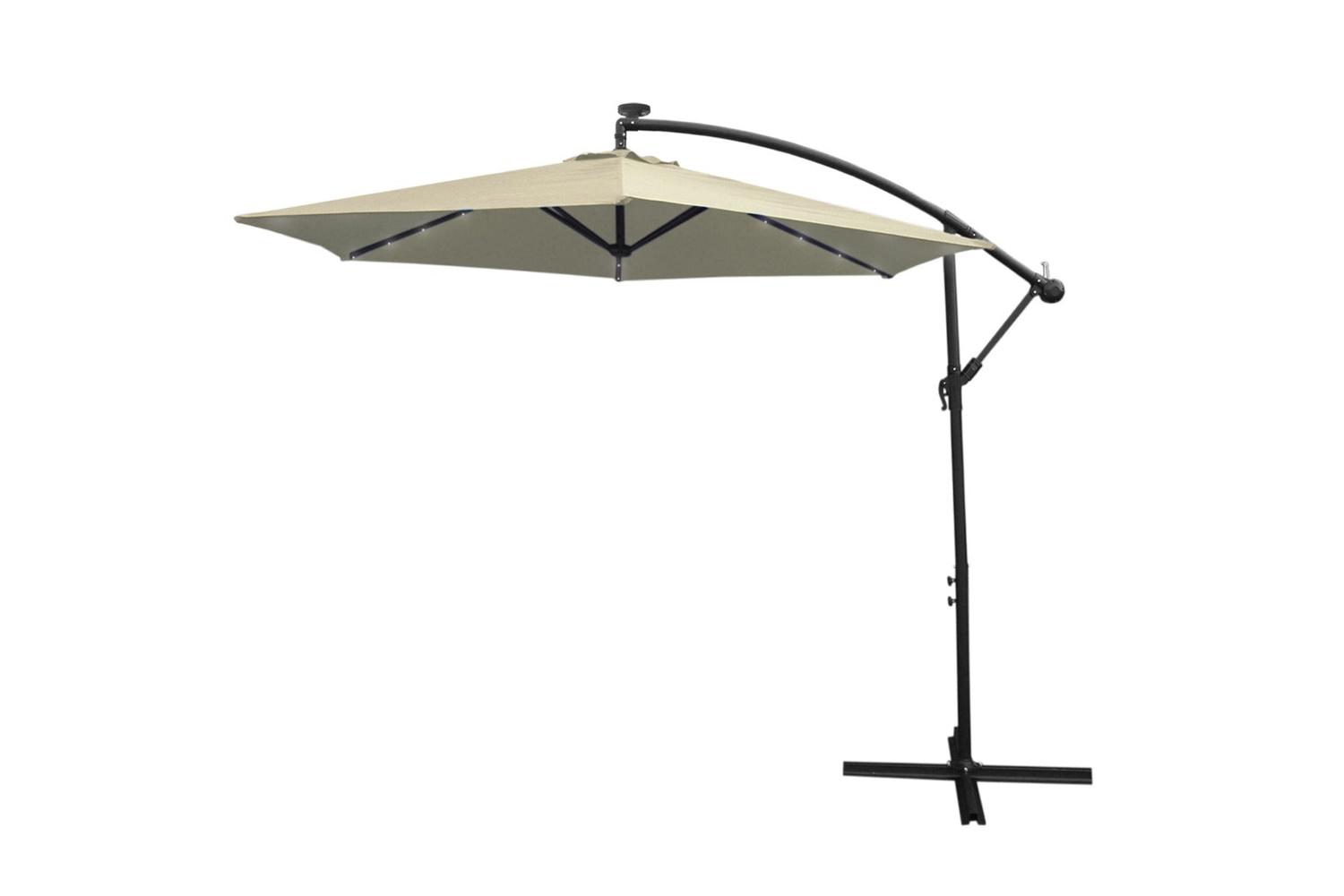Monstershop LED Cantilever Parasol | Cream