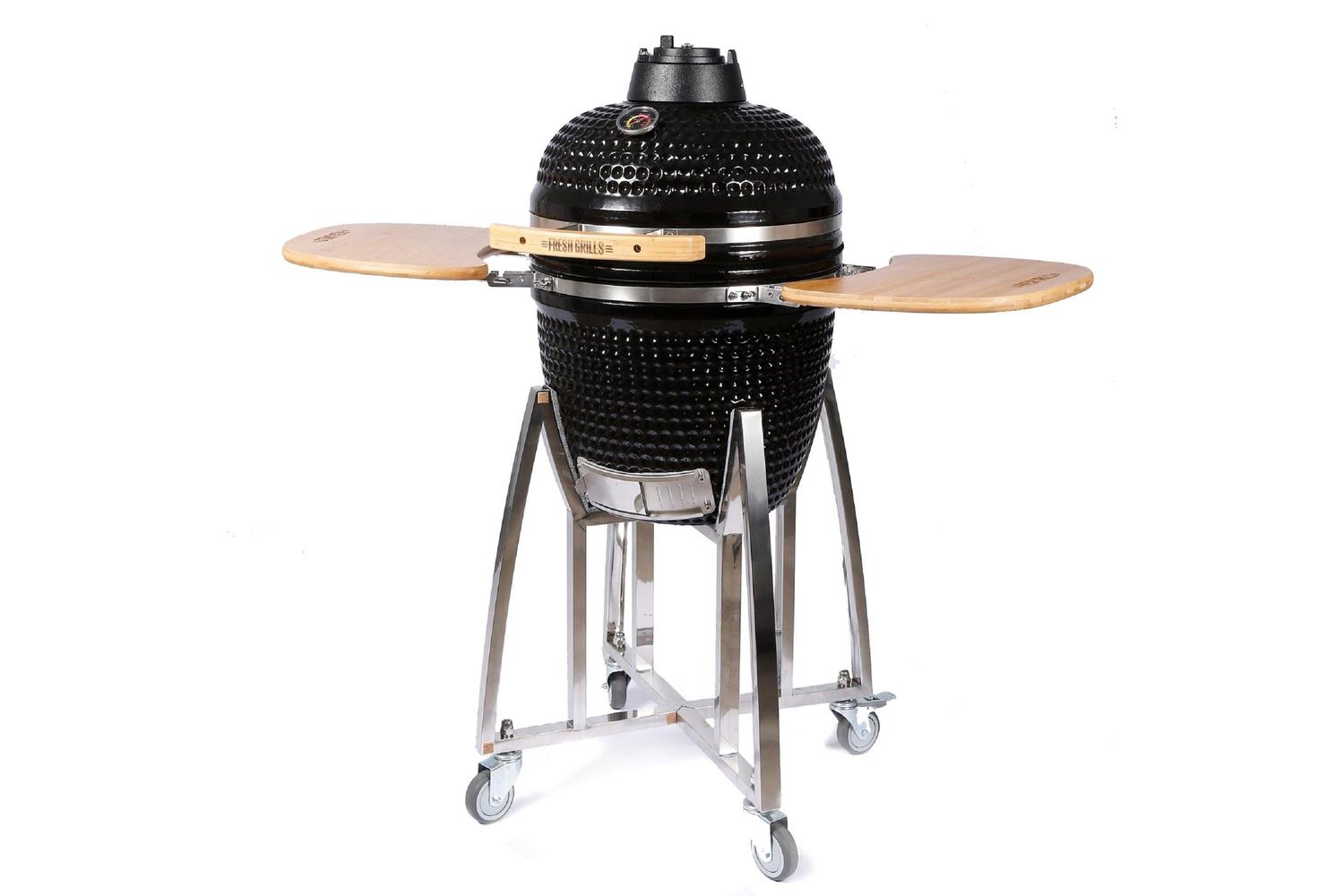 Monstershop Fresh Grills 18" Maxi Kamado Charcoal BBQ Grill | Black