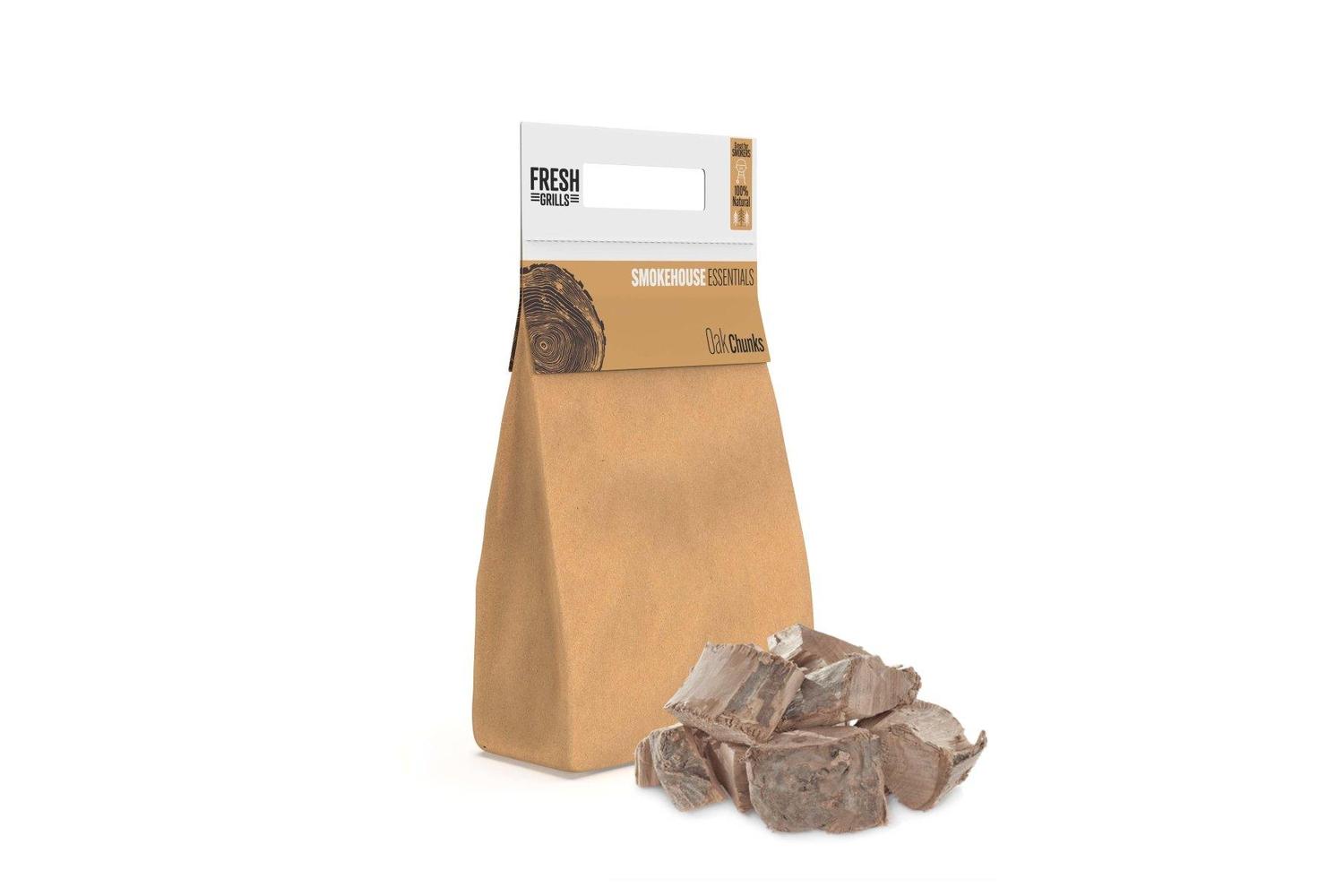 Monstershop Fresh Grills Wood Chunks | Oak Flavour | 3kg (10ltr)