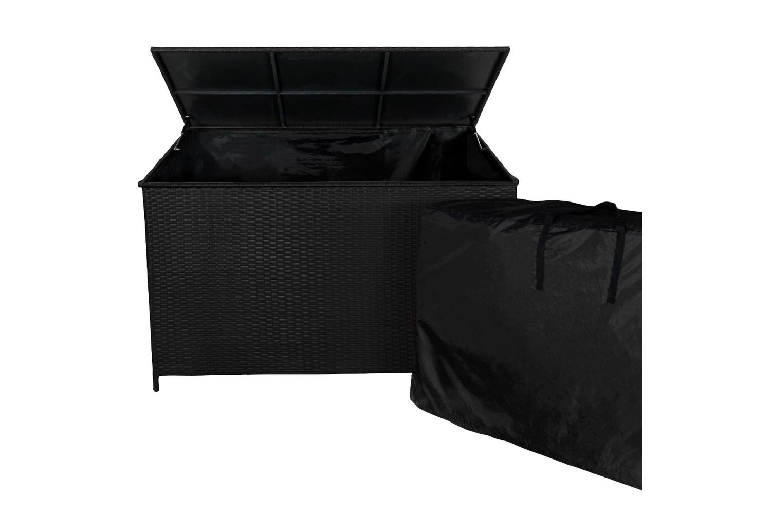 Monstershop Rattan Cushion Storage Box | Black