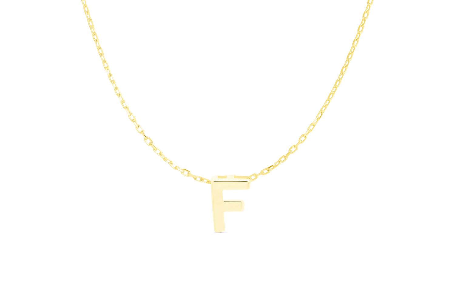 Luxenter Sterling Silver Gold Letter Necklace - Semiprecious Fashion Jewellery For Women