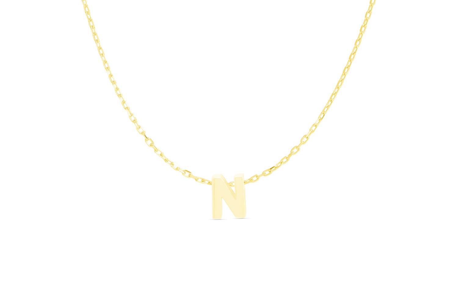 Luxenter Sterling Silver Gold Letter Necklace  Fashion Jewellery From Luxenter