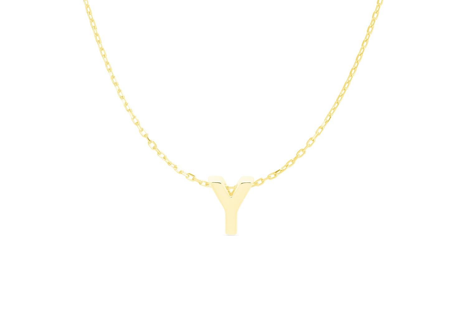 Luxenter Sterling Silver Gold Letter Necklace, Personalized Jewellery, Fashion Accessories