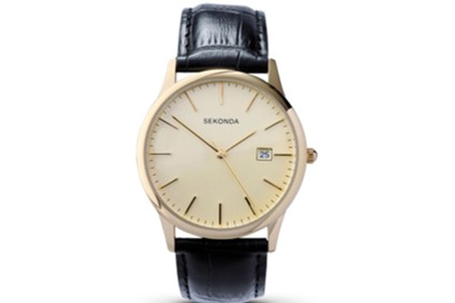 Sekonda Men's Gold Plated Strap Watch - Classic, Contemporary And Durable