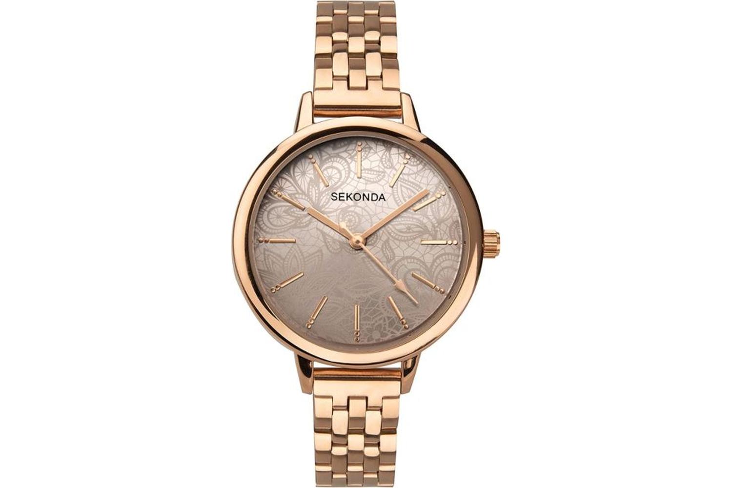 Sekonda Ladies Gold Bracelet Watch With Champagne Dial Slb40306