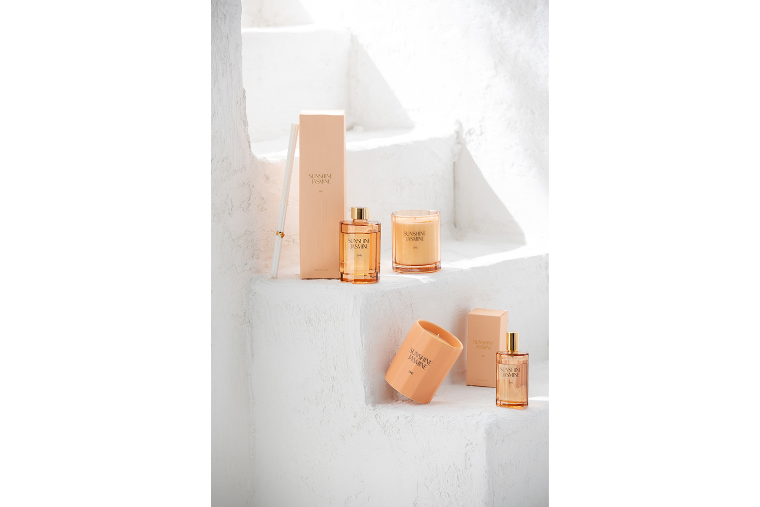 Sunshine Jasmine Scent Glass Candle