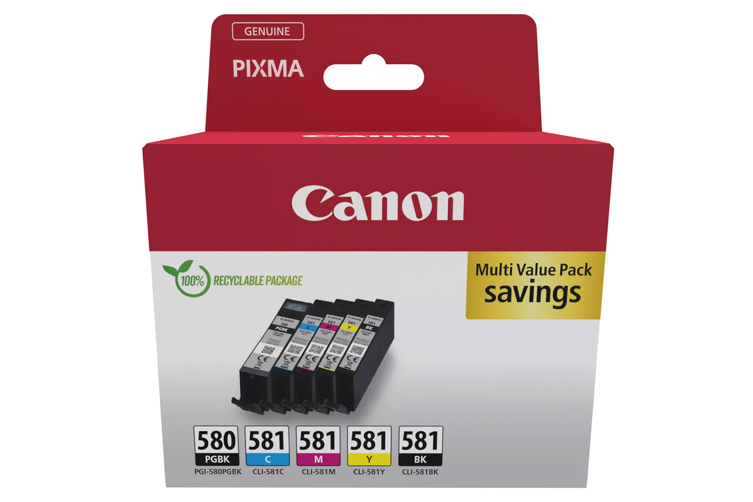Canon PGI-580BK / CLI-581 Ink Cartridge | 5 Pack