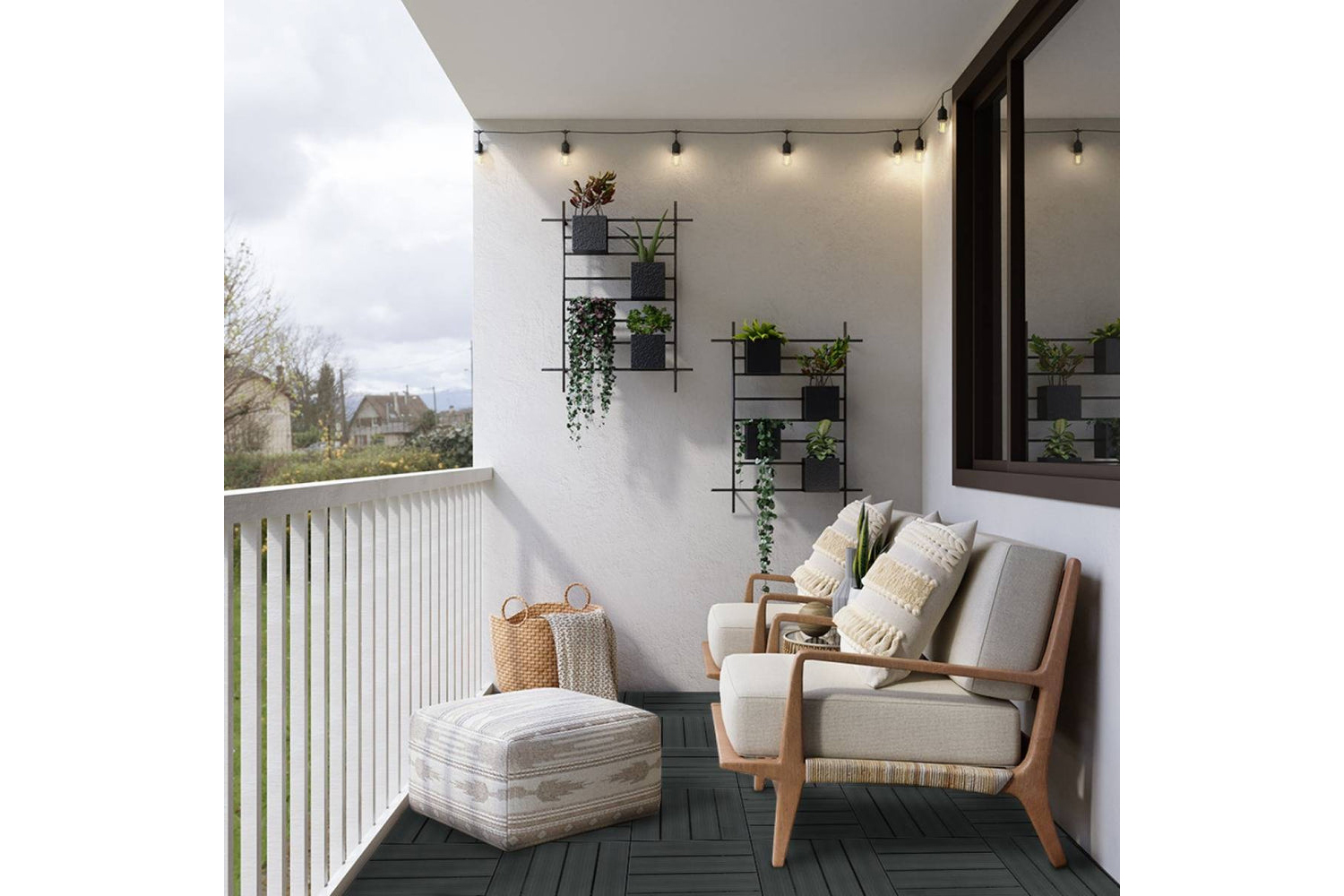 Monstershop WPC Decking Floor Tiles | Grey