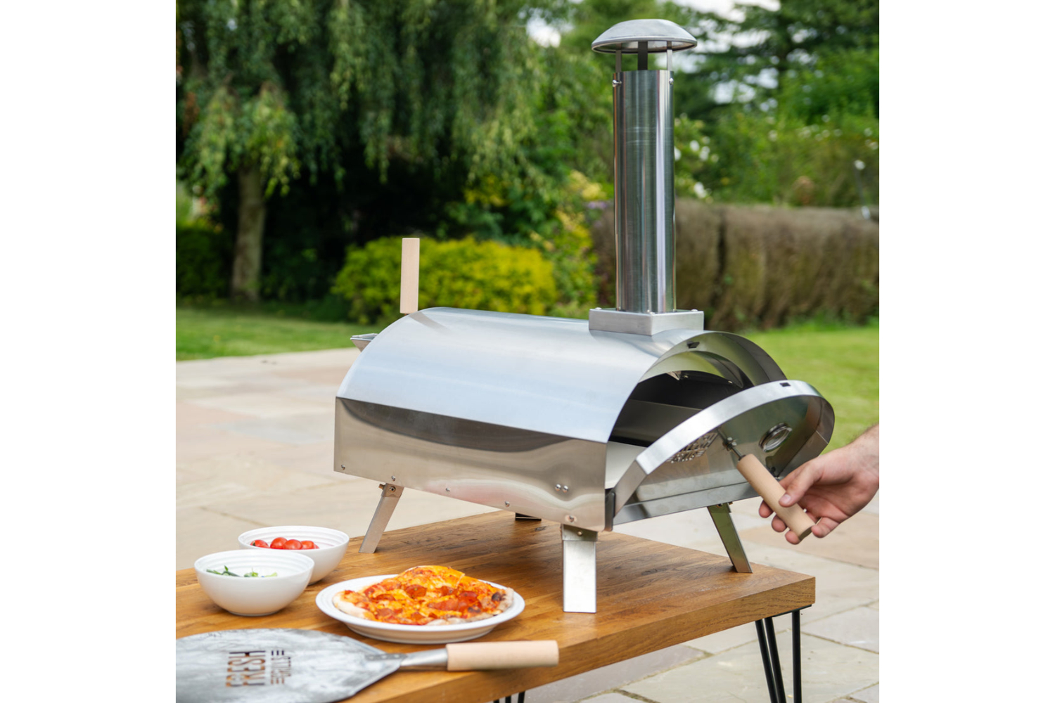 Monstershop Fresh Grills Premium Outdoor Pizza Oven | Silver