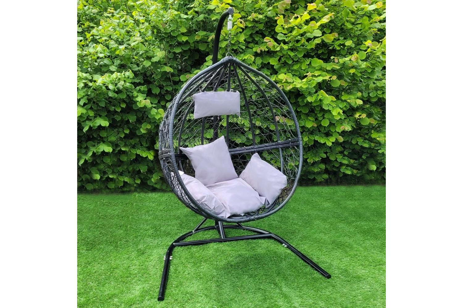 Monstershop Rattan Egg Chair | Black