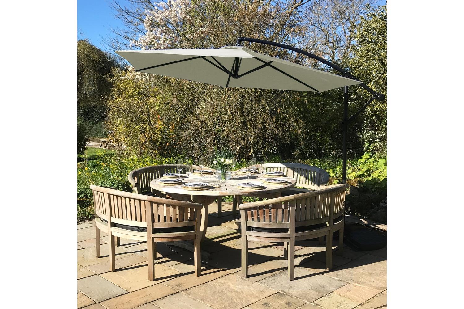 Monstershop Cantilever Parasol | Cream