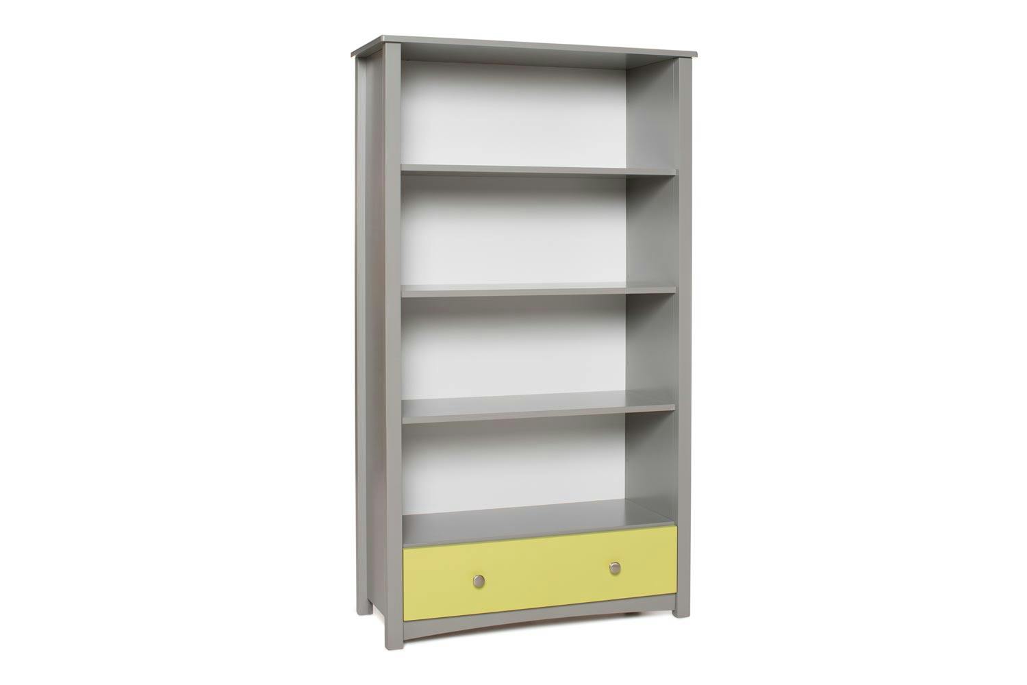 Urban Bookcase 1 Drawer |Tall| Dove Grey & Green