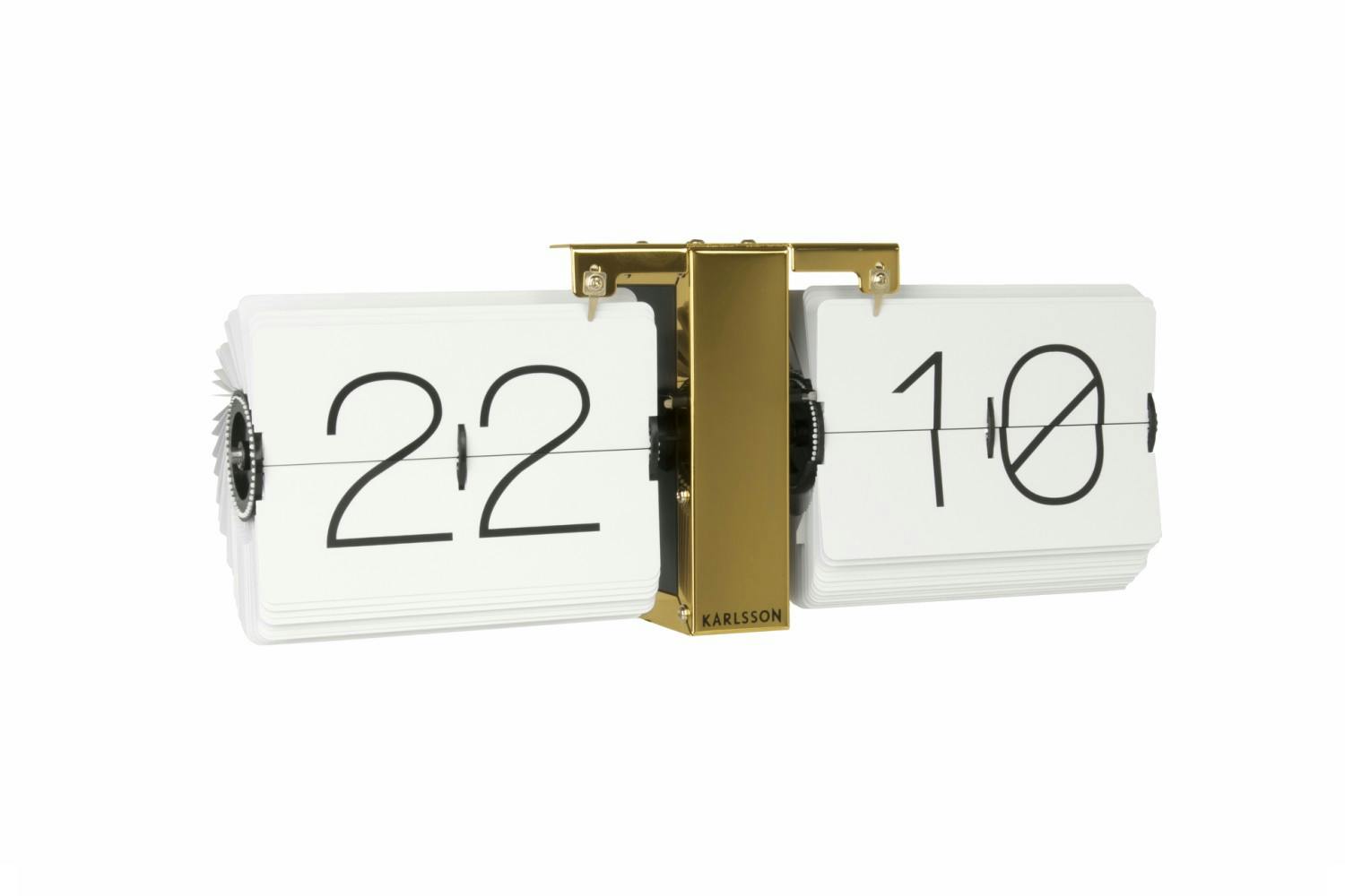 White Brass Stand Flip Clock | No Case