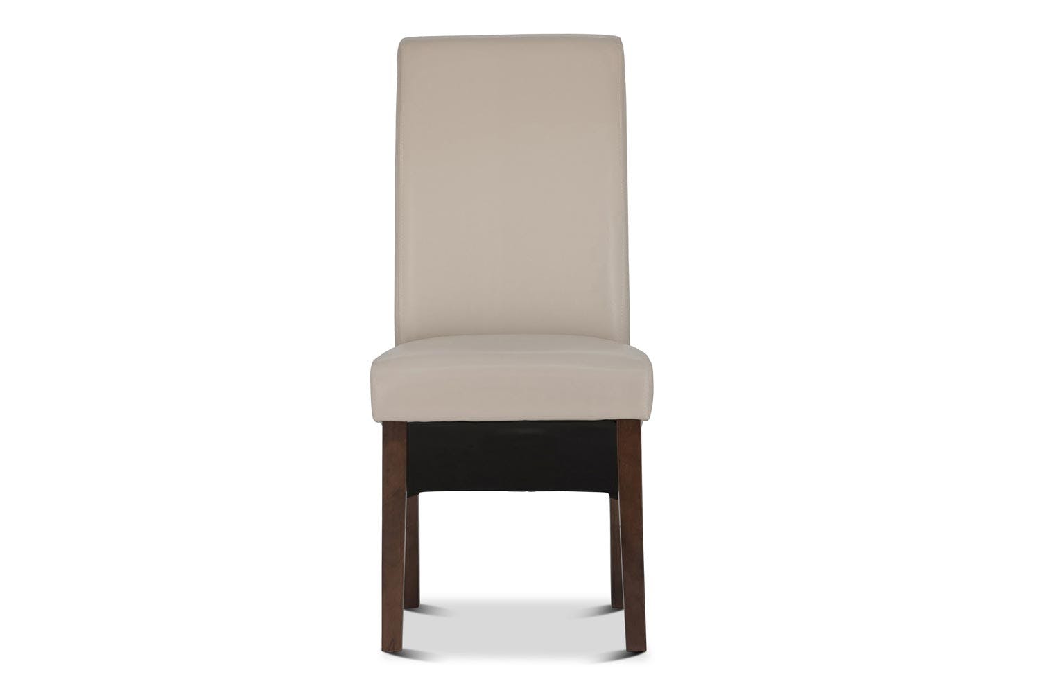 cream dining chairs dark legs