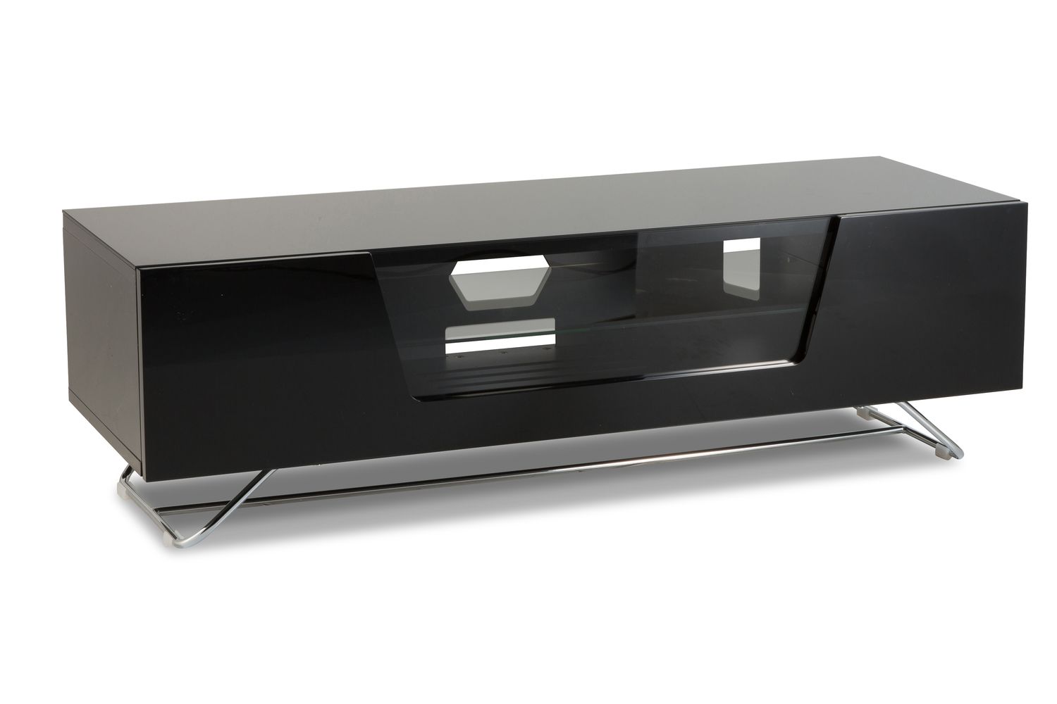 Alphason Chromium Cab 1200 Sleek TV Unit | Black
