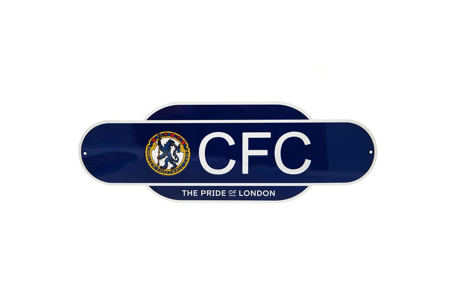 Chelsea Fc Colour Retro Sign