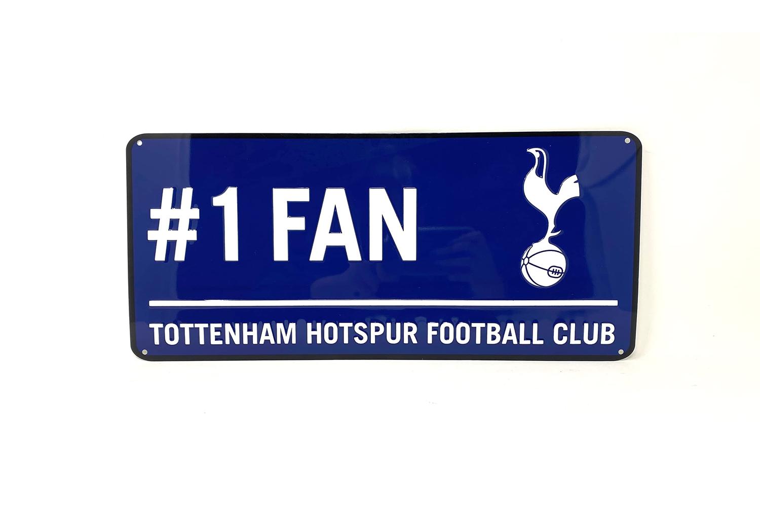Tottenham Hotspur Football Club Official #no1 Fan Metal Sign
