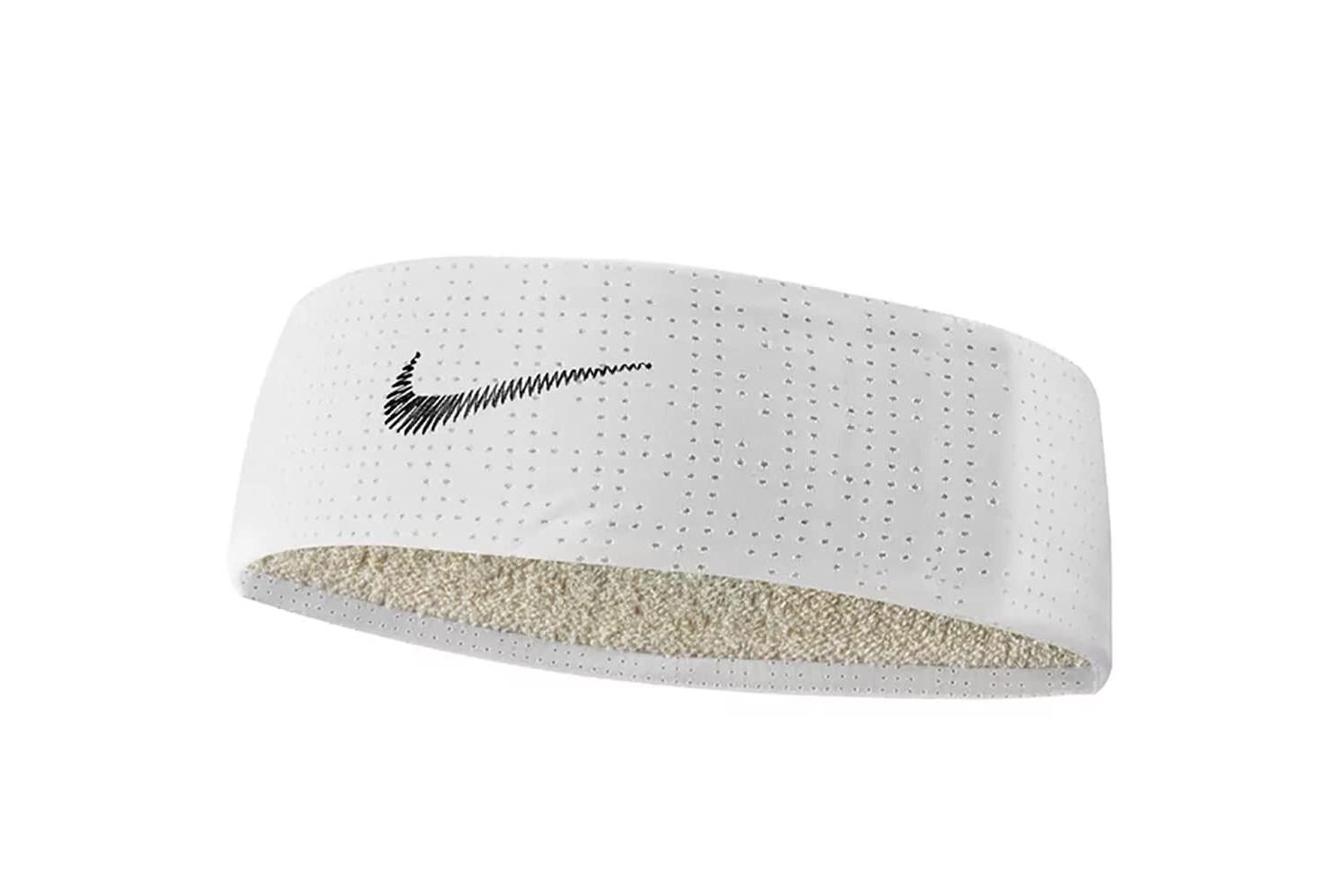 Nike Bb-accnik017b - Nike M Fury Headband Terry White Black