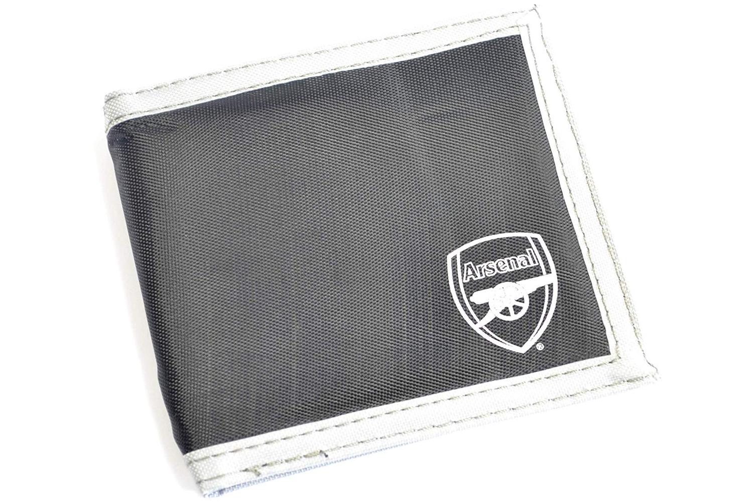 Arsenal Multi Pocket Black Canvas Crest Wallet